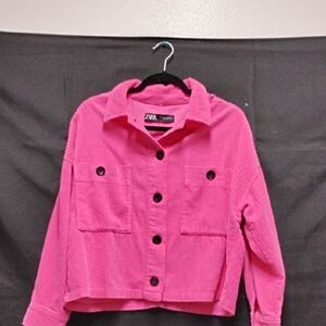 Zara Pink Corduroy Jacket